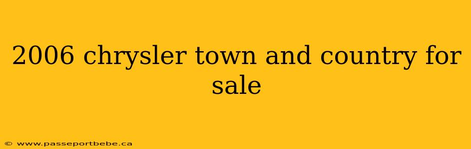 2006 chrysler town and country for sale