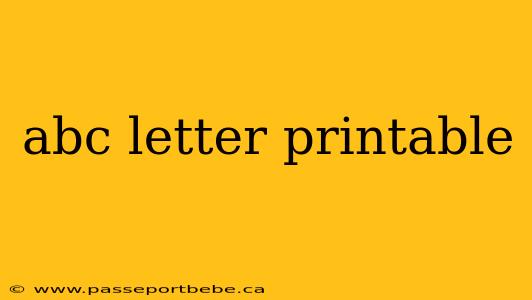 abc letter printable