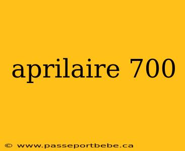 aprilaire 700