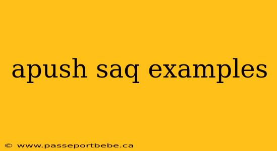 apush saq examples