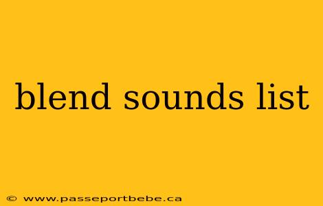 blend sounds list