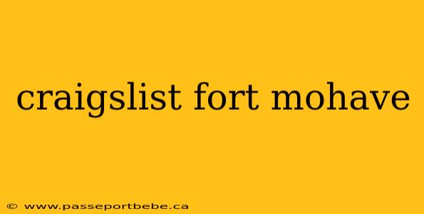 craigslist fort mohave