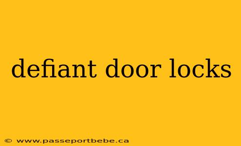 defiant door locks