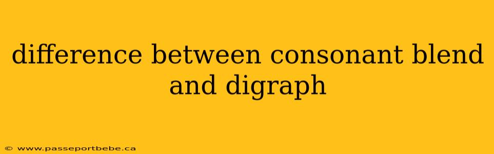 difference between consonant blend and digraph