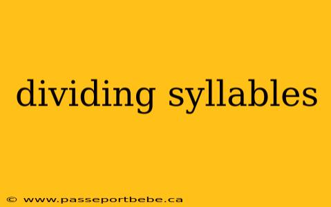 dividing syllables