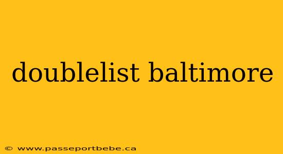 doublelist baltimore