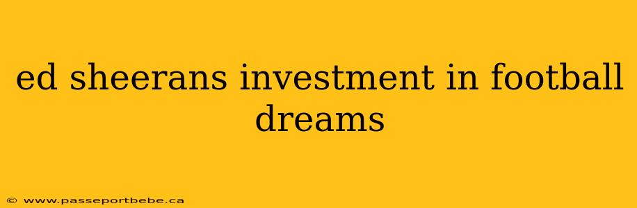 ed sheerans investment in football dreams