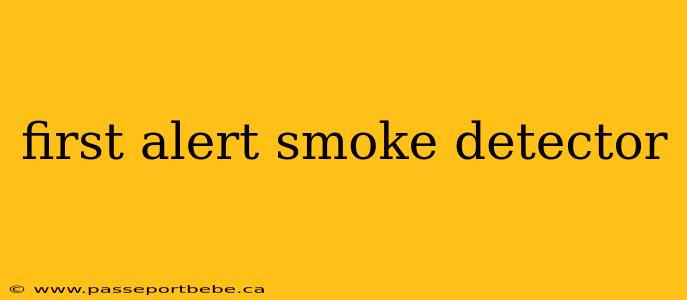 first alert smoke detector