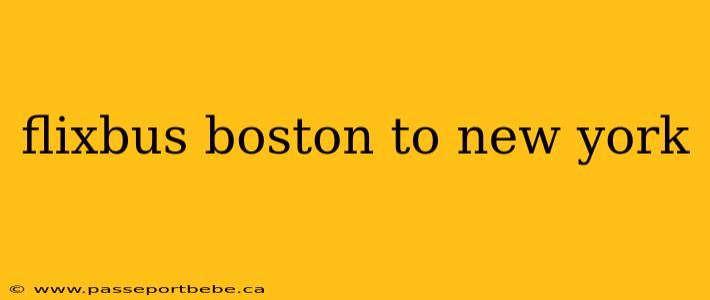 flixbus boston to new york