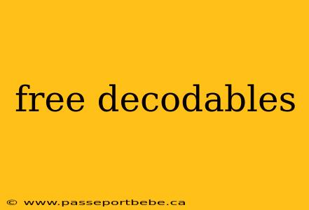free decodables