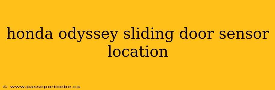 honda odyssey sliding door sensor location