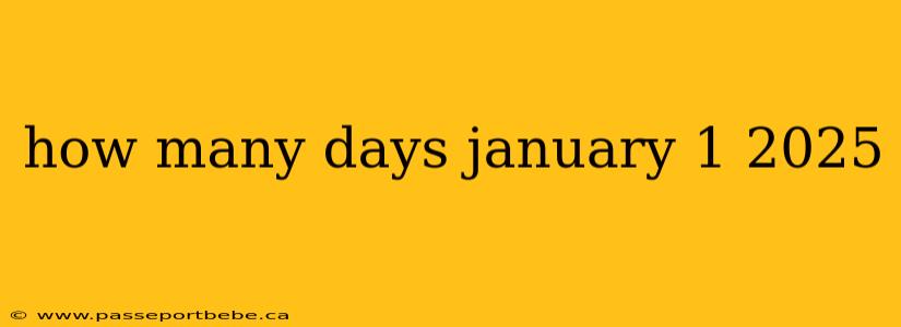 how many days january 1 2025