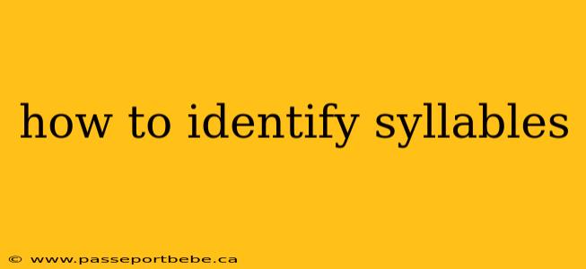 how to identify syllables