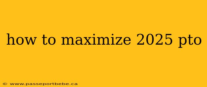 how to maximize 2025 pto