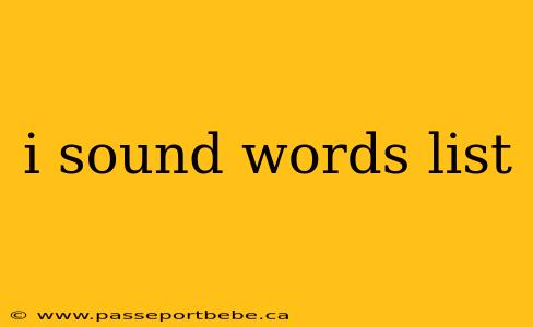 i sound words list
