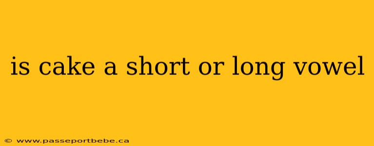 is cake a short or long vowel