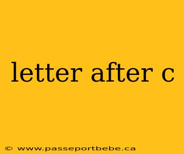 letter after c