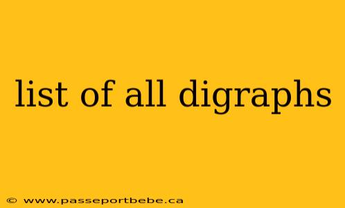 list of all digraphs