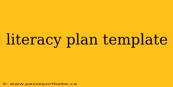 literacy plan template
