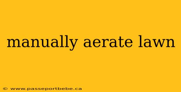 manually aerate lawn