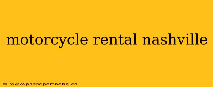 motorcycle rental nashville