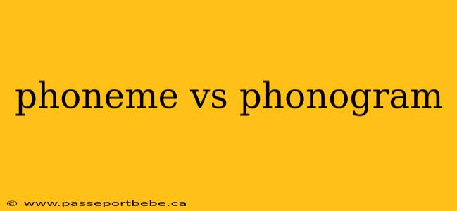 phoneme vs phonogram