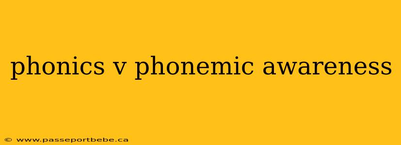 phonics v phonemic awareness