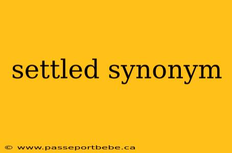 settled synonym
