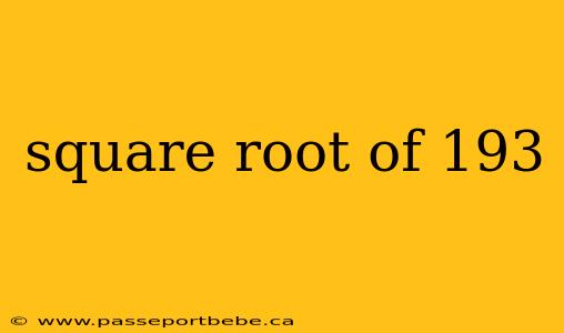 square root of 193