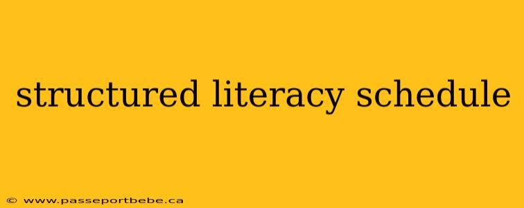 structured literacy schedule