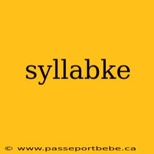 syllabke
