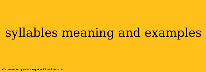 syllables meaning and examples
