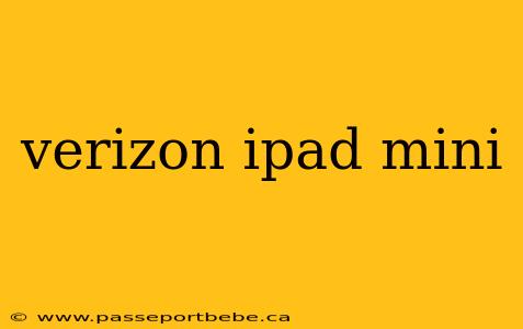 verizon ipad mini