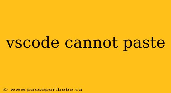 vscode cannot paste