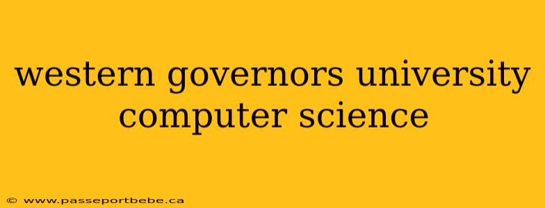 western governors university computer science