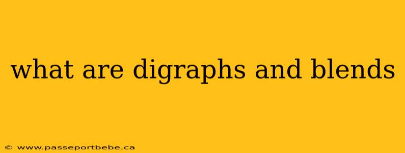 what are digraphs and blends