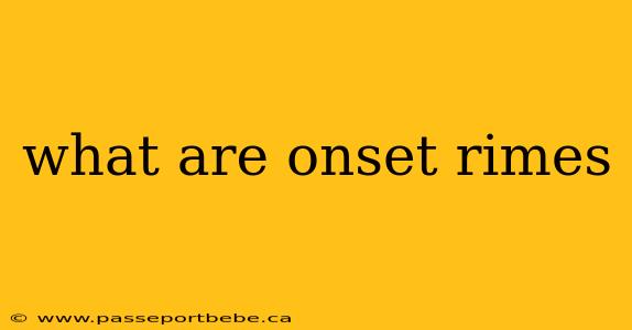 what are onset rimes