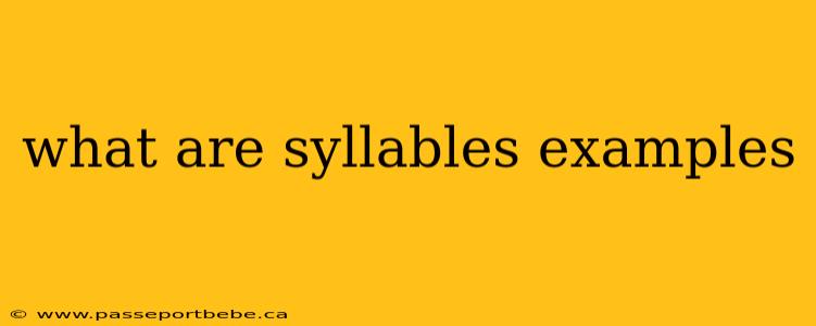 what are syllables examples