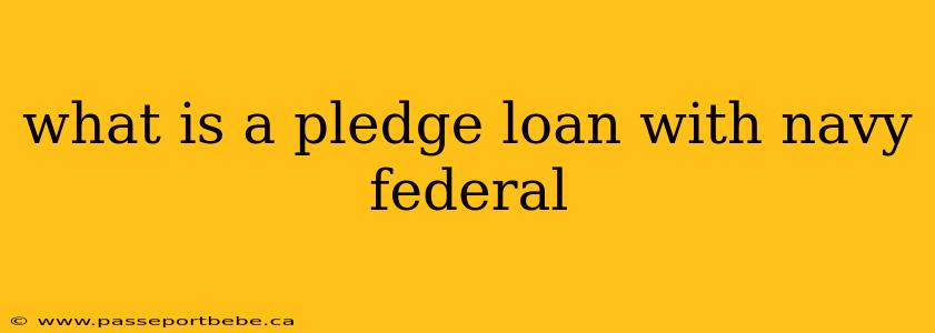 what is a pledge loan with navy federal