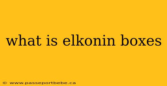 what is elkonin boxes
