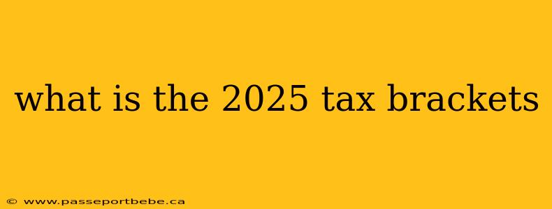 what is the 2025 tax brackets