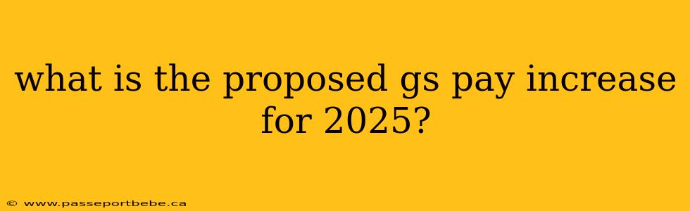 what is the proposed gs pay increase for 2025?