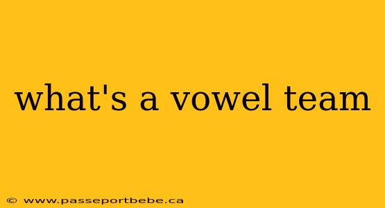 what's a vowel team