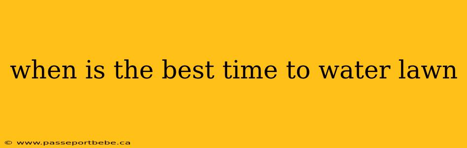 when is the best time to water lawn