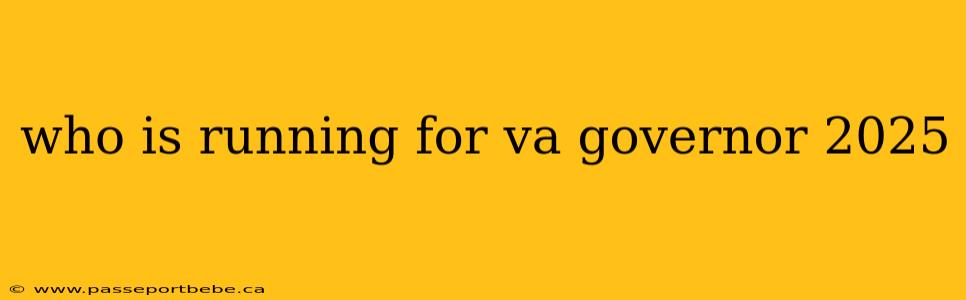 who is running for va governor 2025