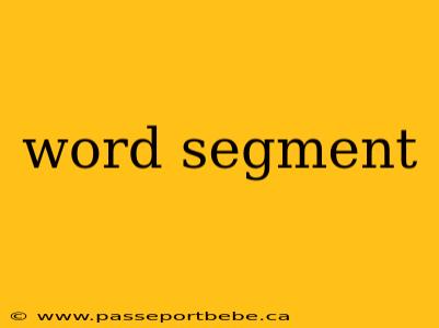 word segment