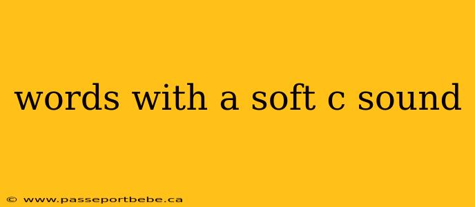 words with a soft c sound